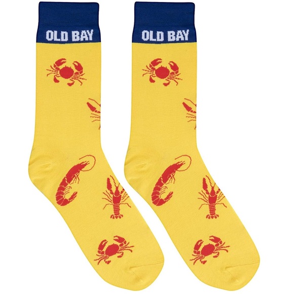 OLD BAY Crazy Fun Printed Crew Socks OS - Picture 3 of 6